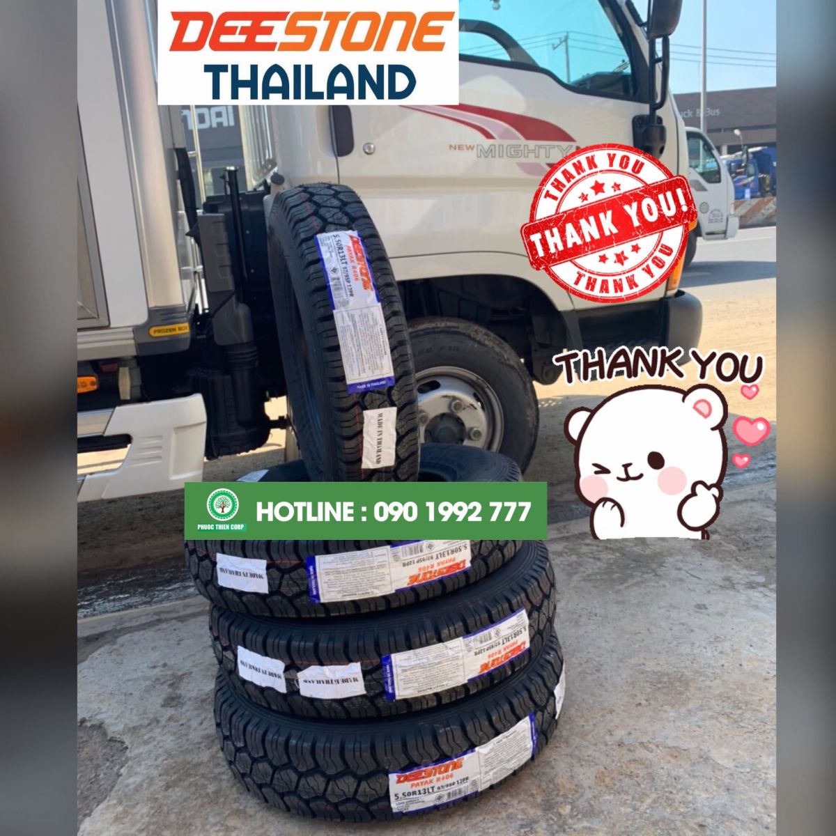 Lốp ô Tô 550r13 Deestone R406 Nhập Thái Lan