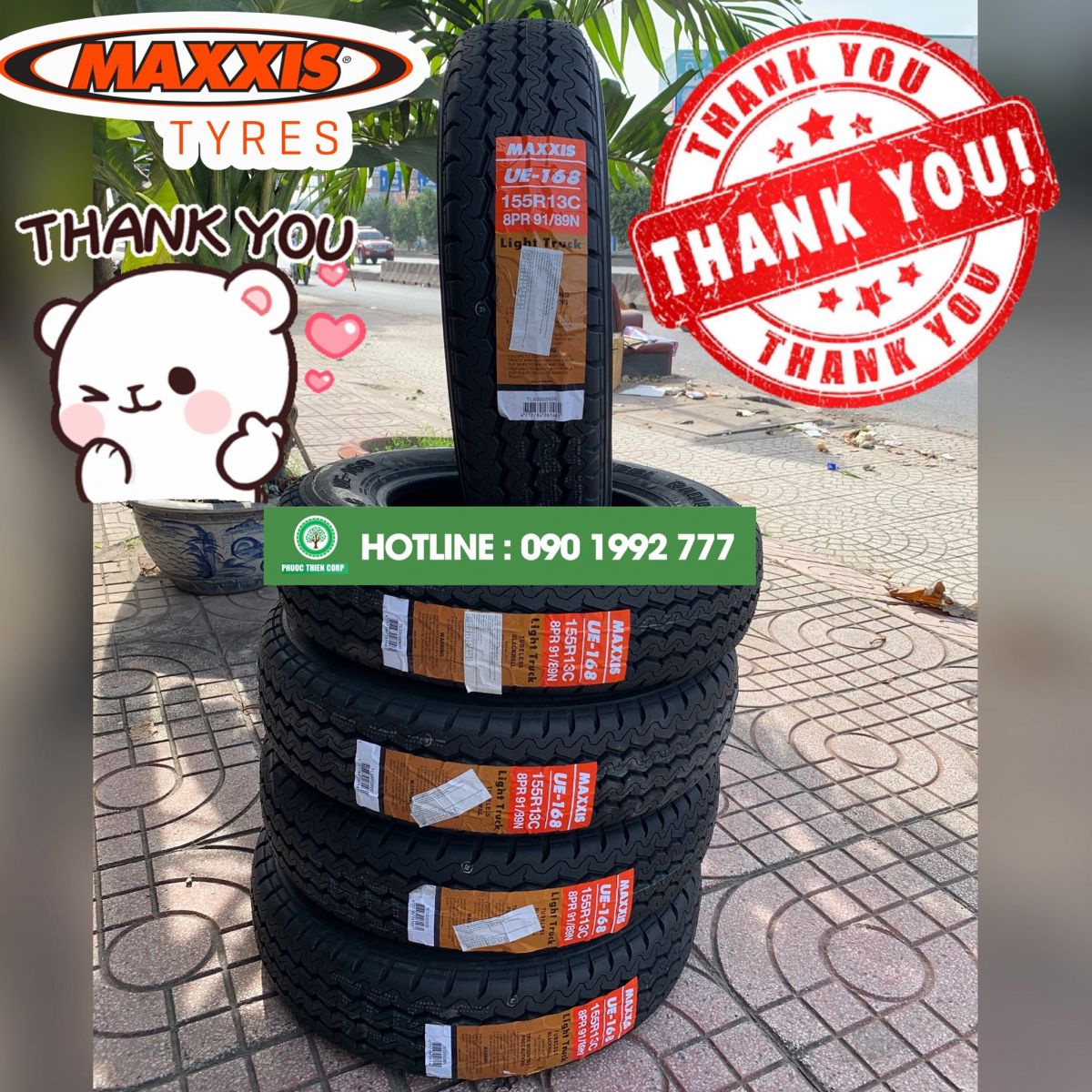 lốp tải 155R13C maxxis thái lan