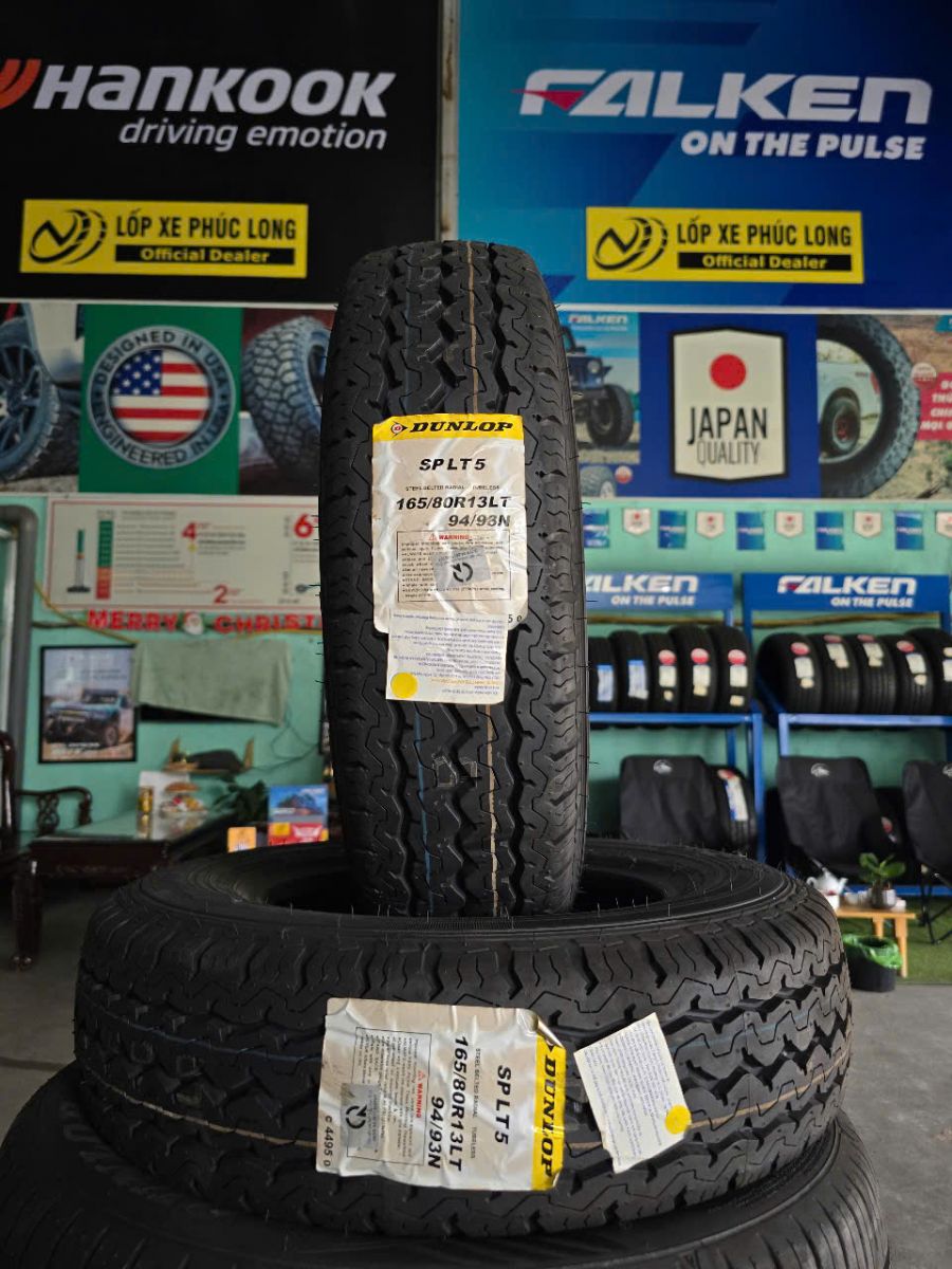 lốp ô tô 165/80R13 dunlop splt5 cho xe tải suzuki carry pro