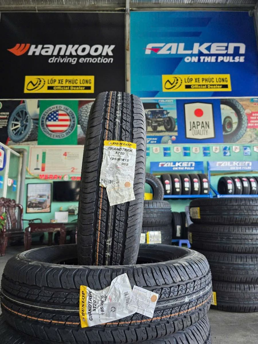 lốp 195/80R15 dunlop grandtrek at20 suzuki jimny