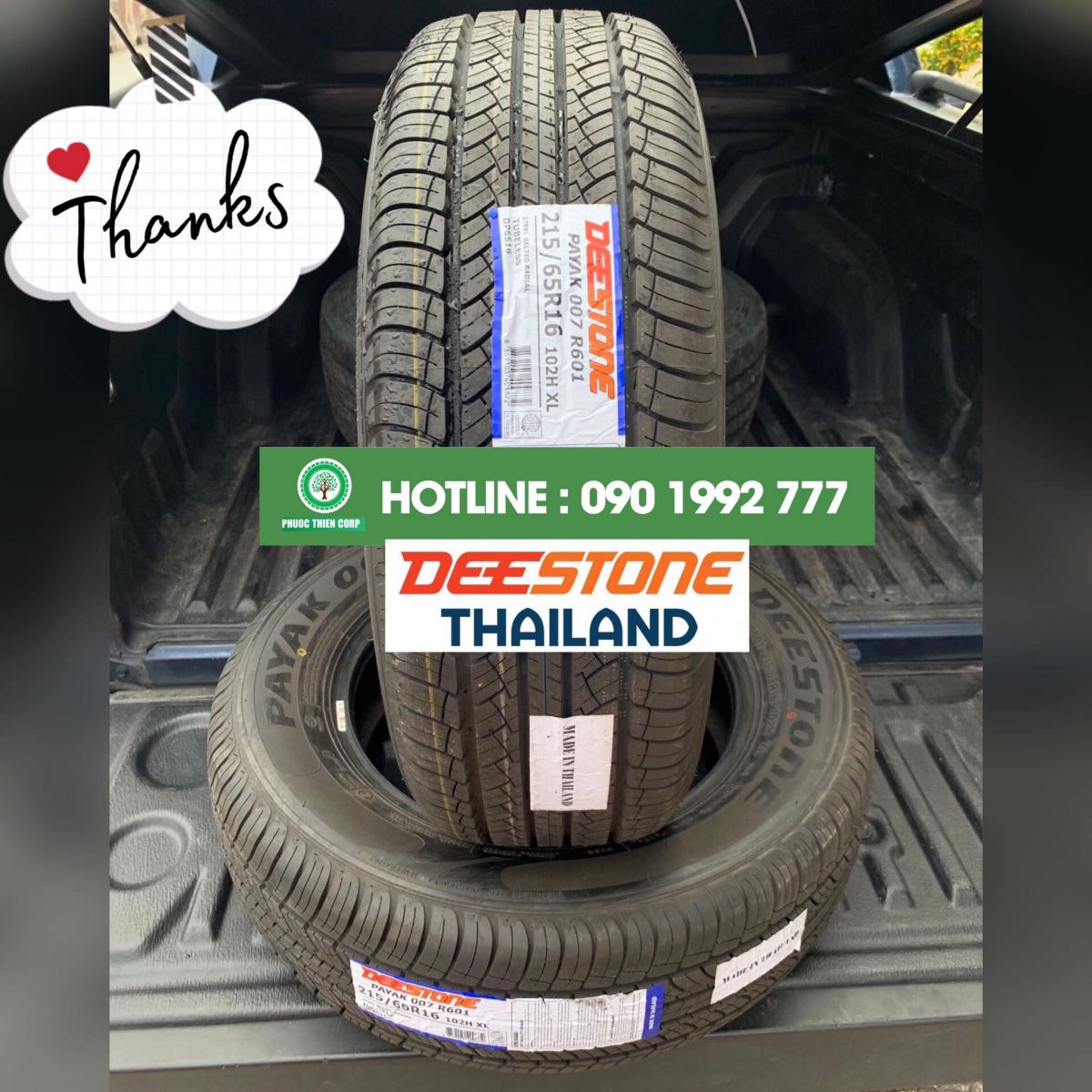 lốp deestone 215/65R16 nhập khẩu thái lan