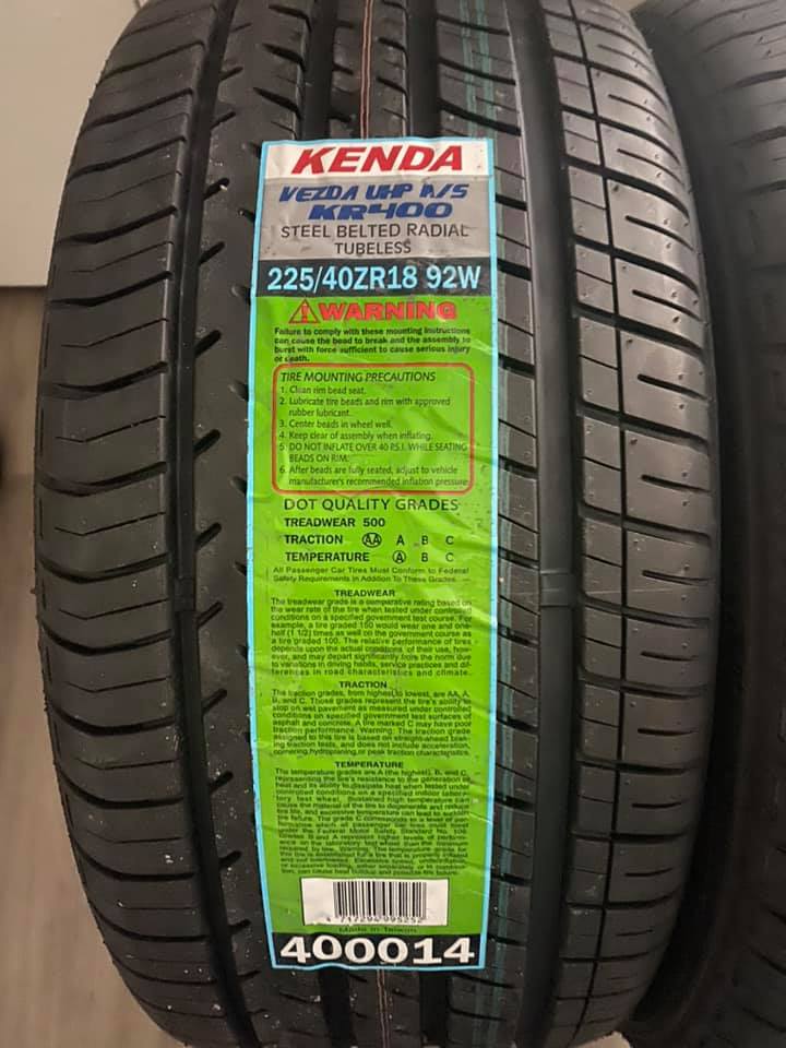 lốp ô tô 225/40R18 kenda kr400