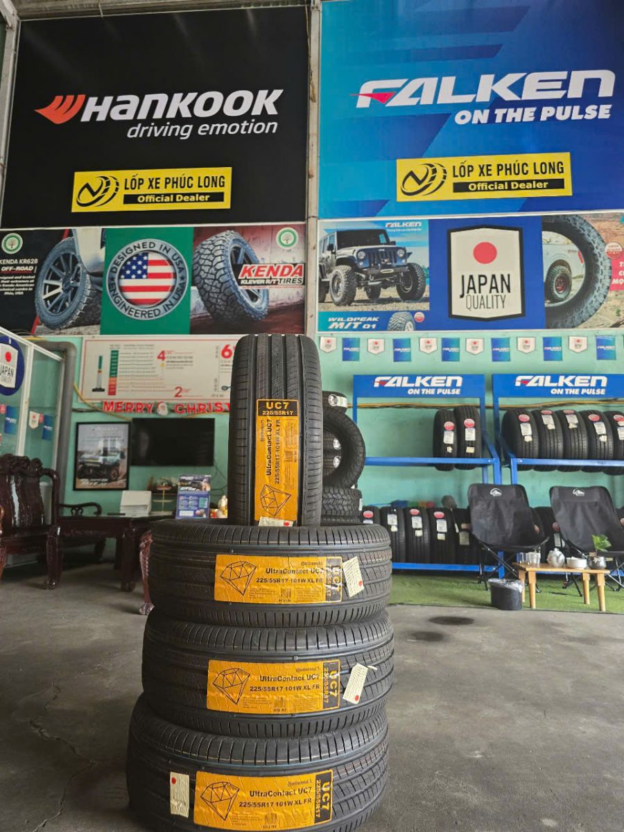 lốp ô tô 225/55R17 continental uc7 đức