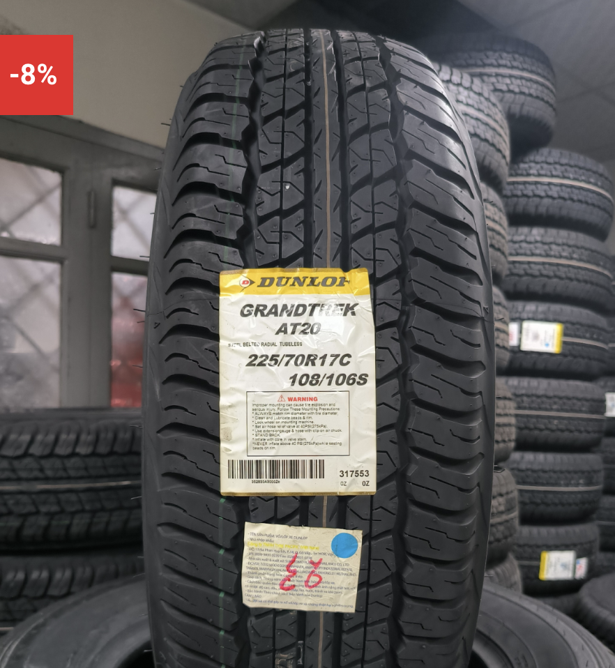 lốp ô tô 225/70R17C dunlop grandtrek at20