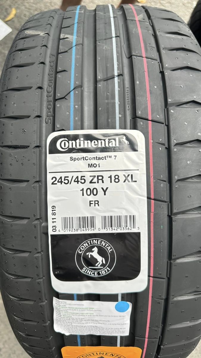 lốp 245/45R18 continental sportcontact7 đức