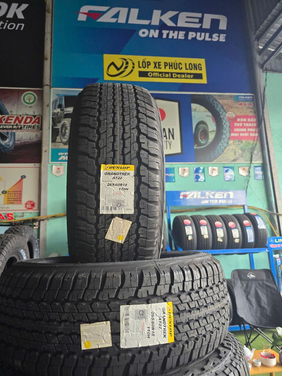 lốp ô tô 265/60R18 dunlop grandtrek at22