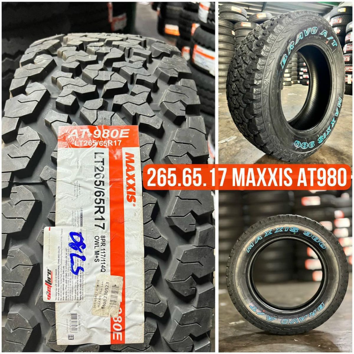 lốp địa hình 265/65R17 maxxis bravo at980