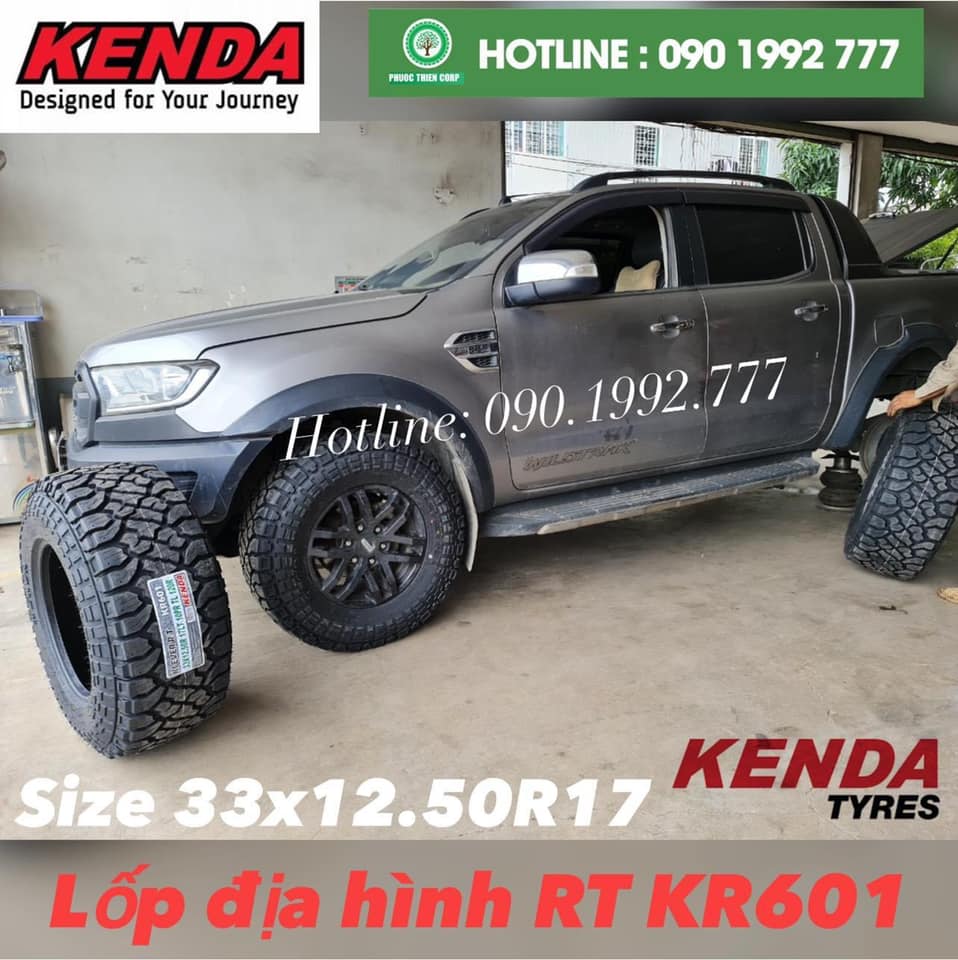 độ lốp off road 33x12.50R17 kenda kr601 cho ford ranger