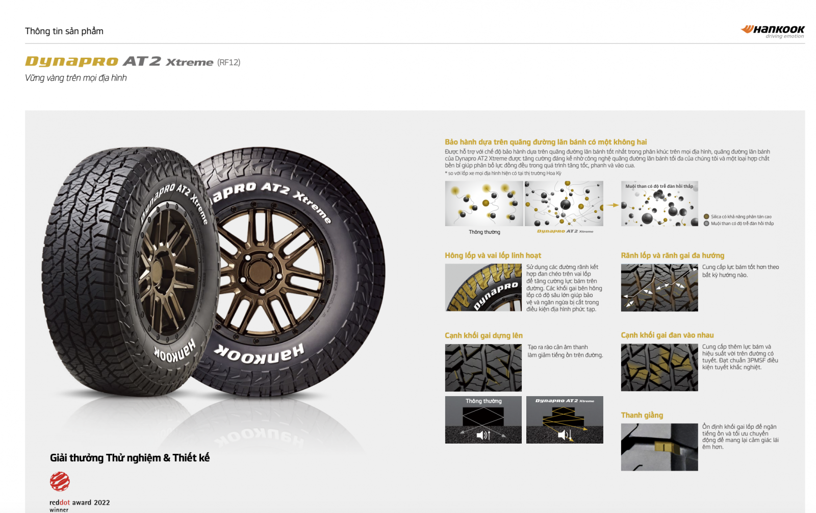 lốp địa hình hankook dynapro rf12 xtreme hàn quốc