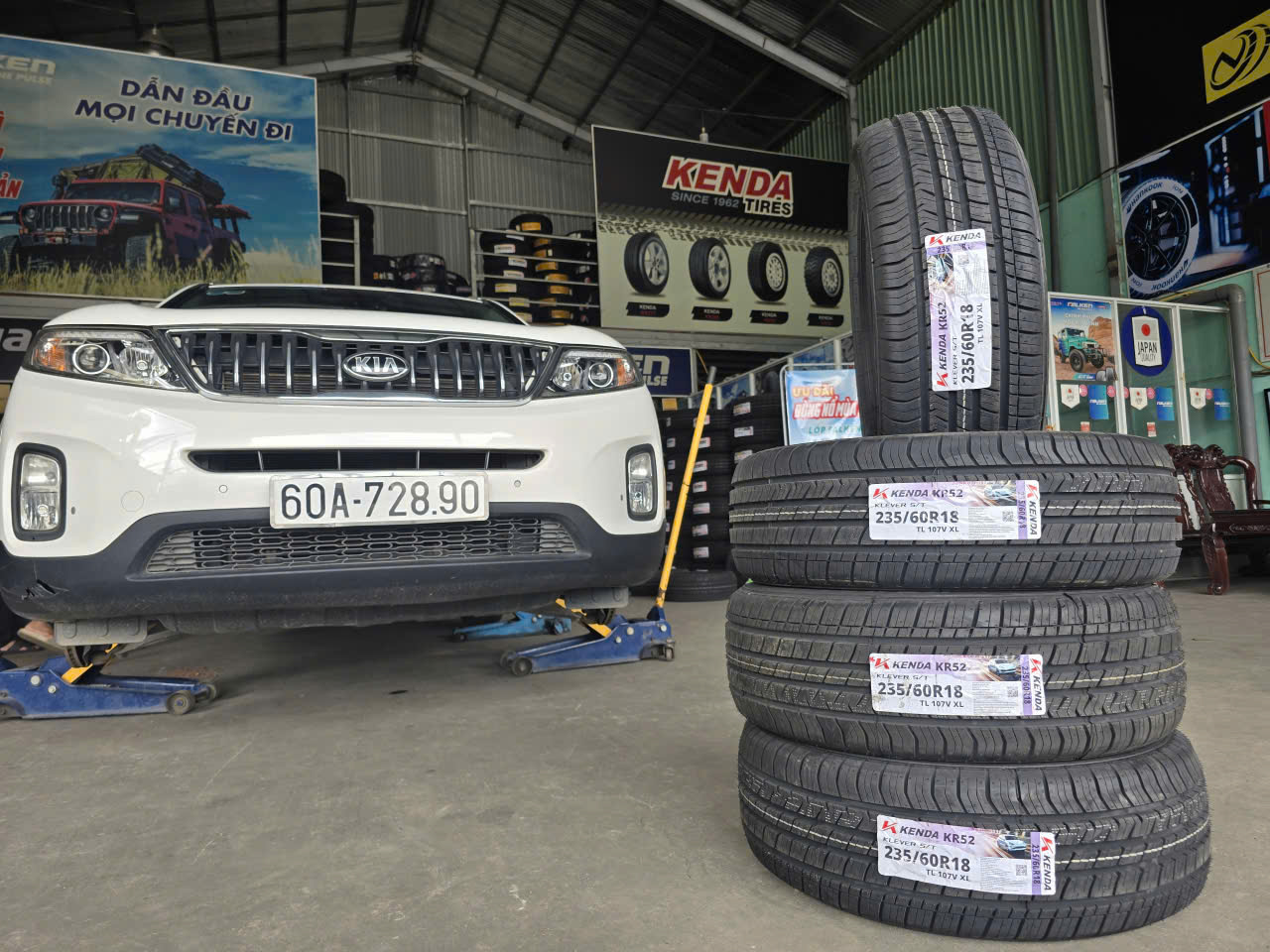 kia sorento thay lốp 235/60R18 kenda klever kr52