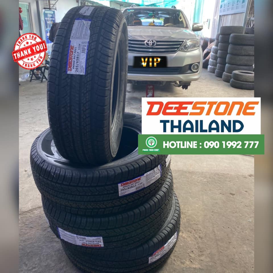 Review : Toyota Fortuner thay lốp 265/65R17 Deestone (Thái Lan)