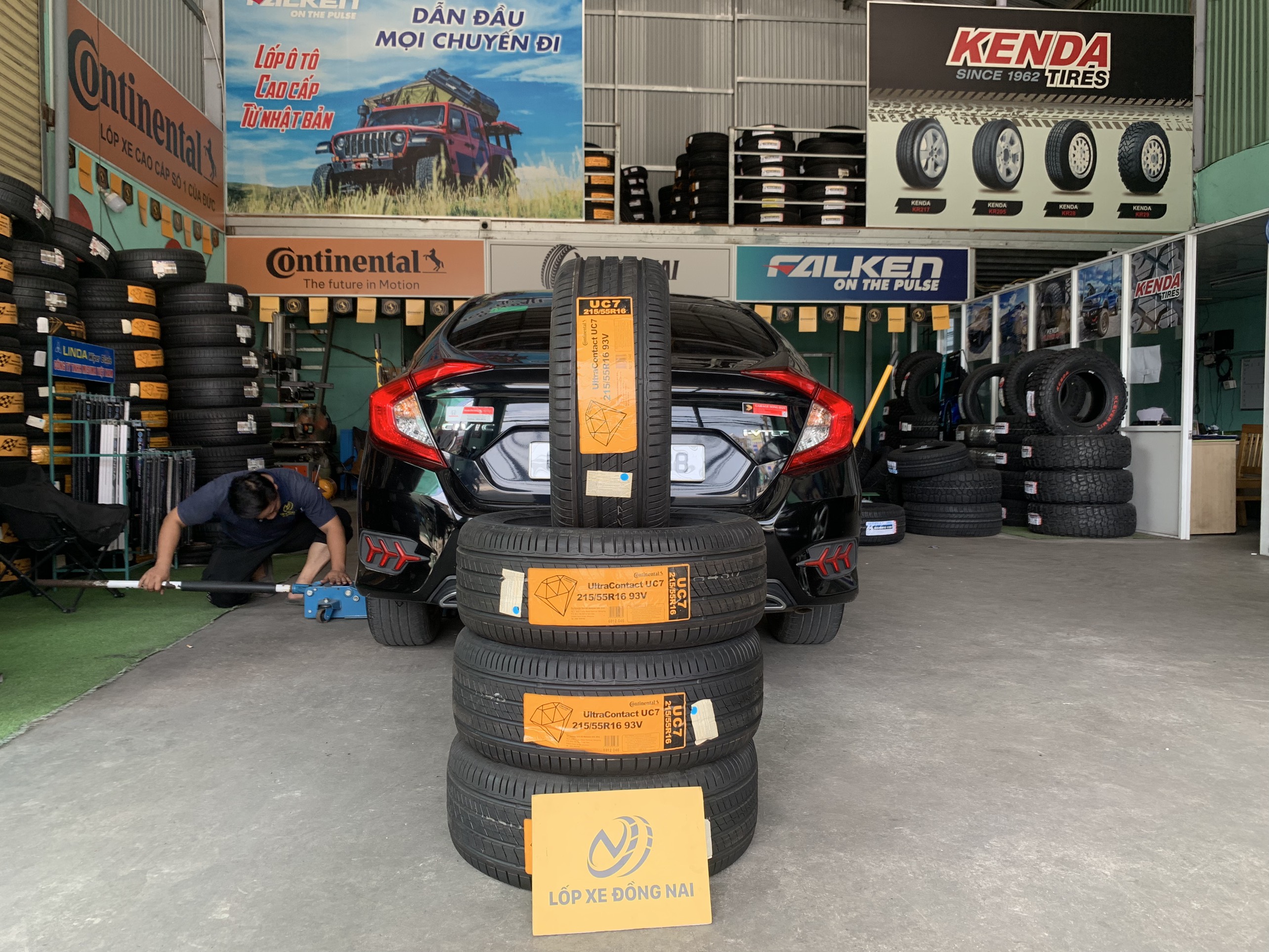 REVIEW : Xe Honda Civic thay lốp 215/55R16 Continental UC7 (Đức)